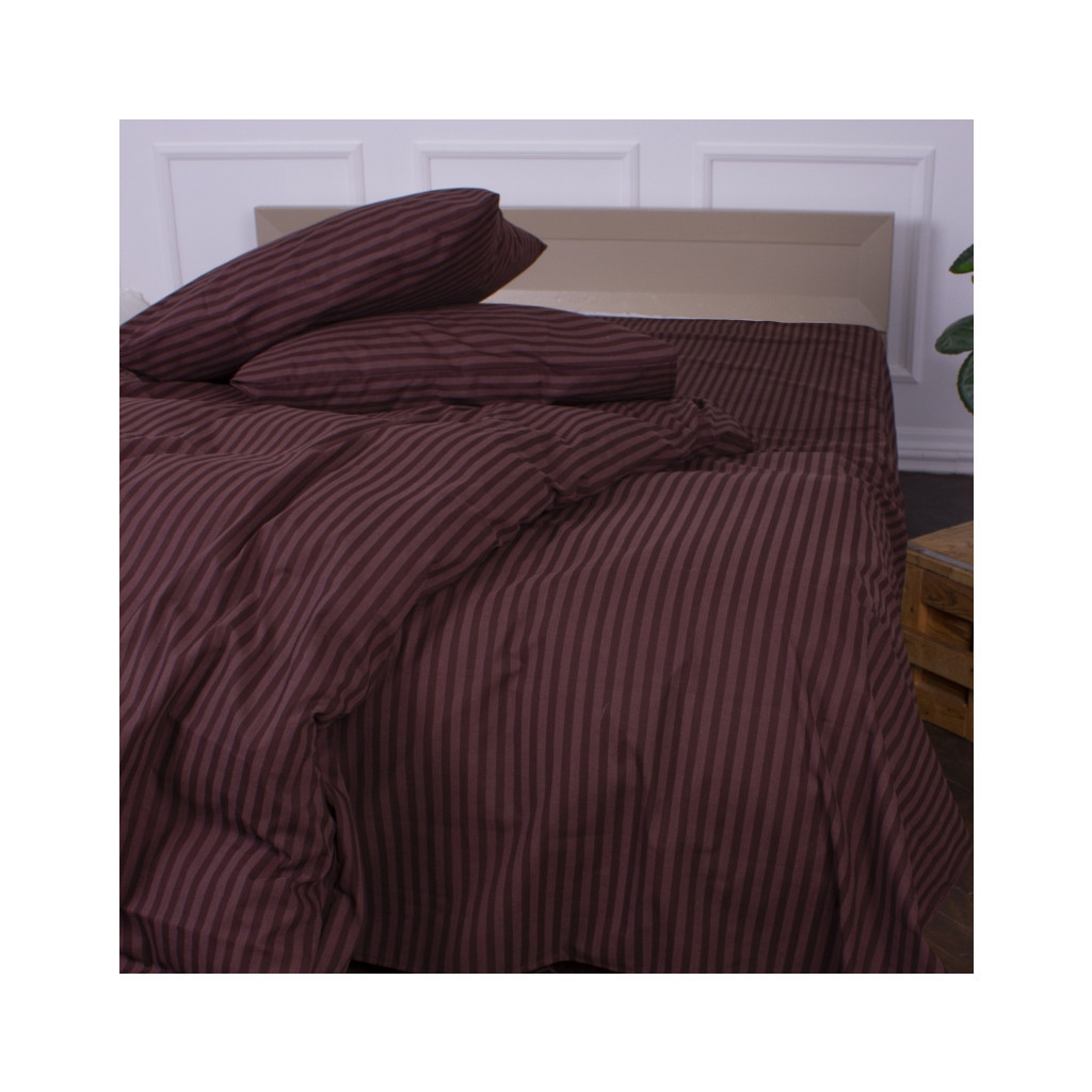 Наволочка MirSon Ranforce Elite 17-0617 Stripe Brown 45х45 см (2200008202484) - изображение 3