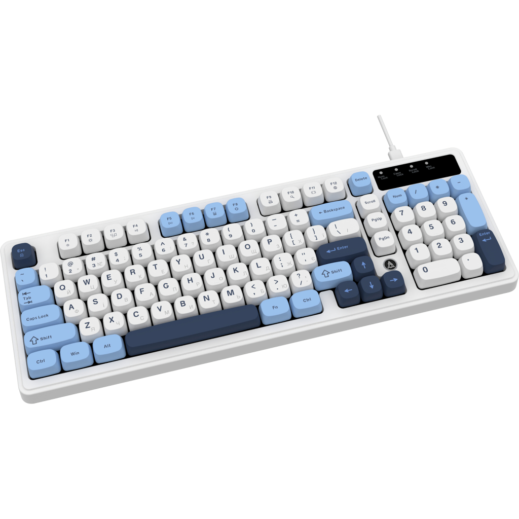 Клавіатура Ajazz AF98 USB UA White/Blue (AF98-GB) - зображення 5