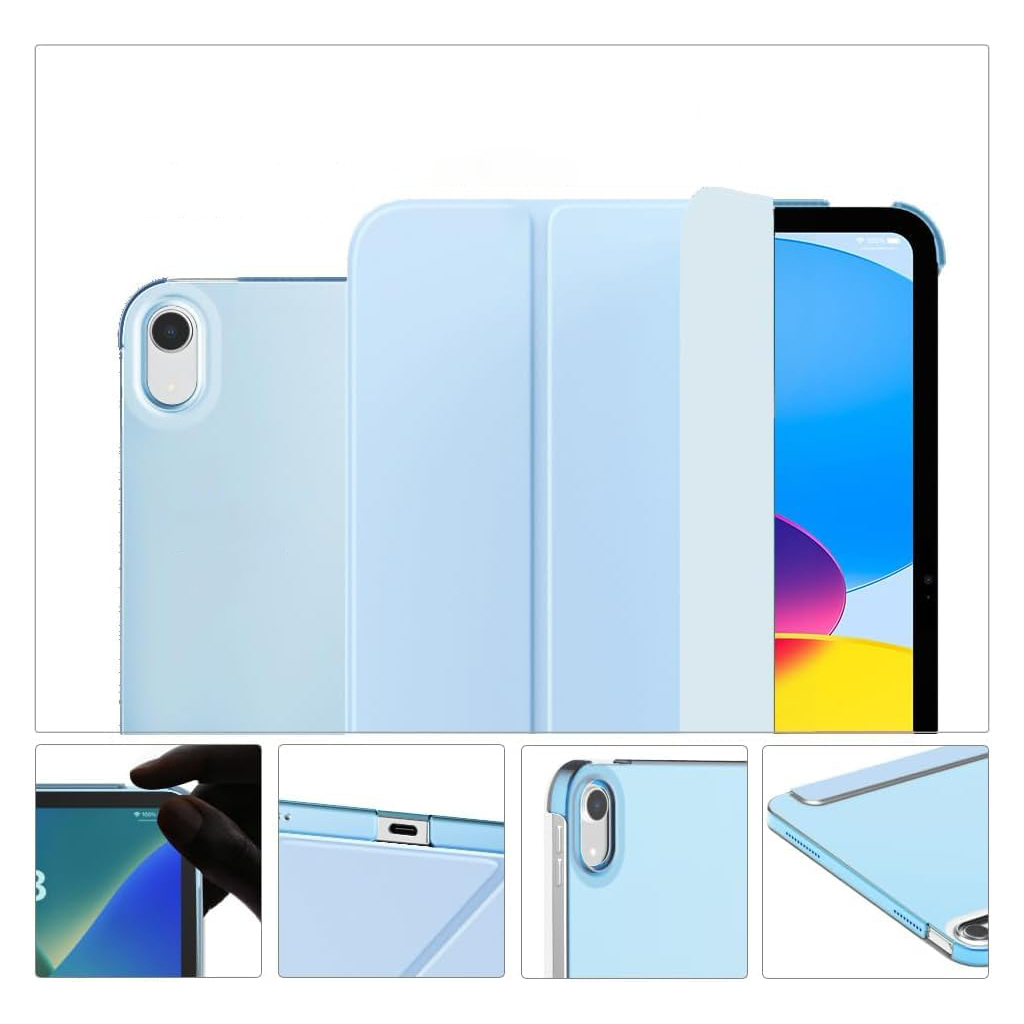 Чохол до планшета BeCover Tri Fold Hard Apple iPad 10.9" 2022/2024 Light Blue (712984) - зображення 4