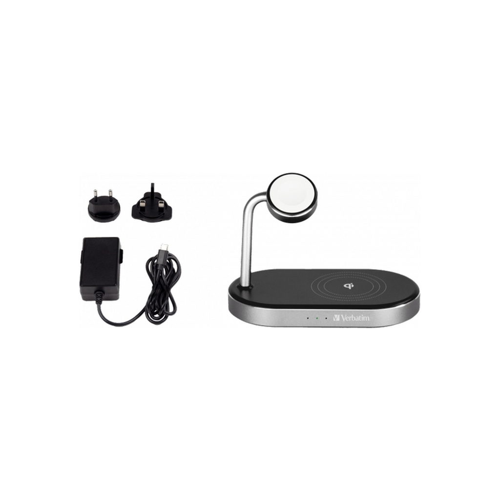 Зарядний пристрій Verbatim 3in1 Apple Watch and iPhone Charging Stand (49556) - зображення 6