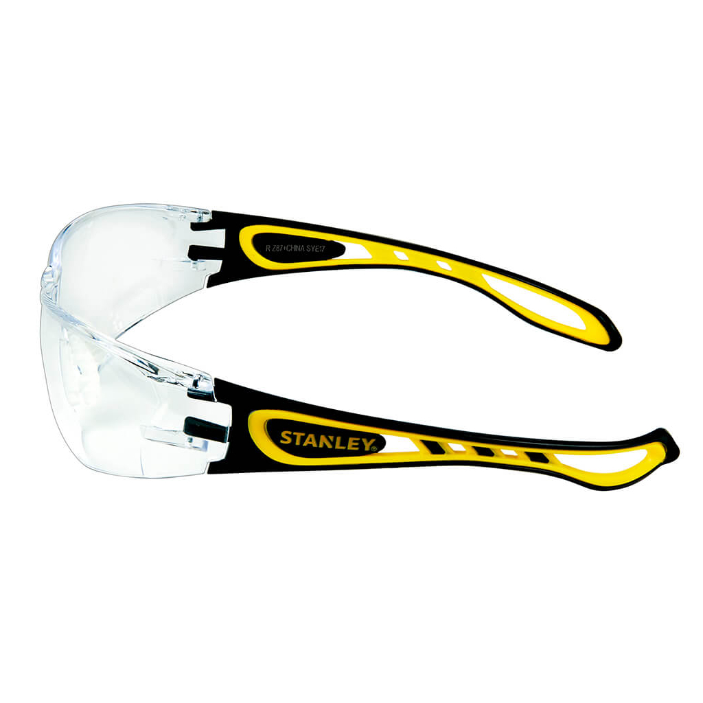 Захисні окуляри Stanley Wrap Around, прозорі, полікарбонатні, з м'якими гумовими дужками (SYE17-10D) - зображення 3