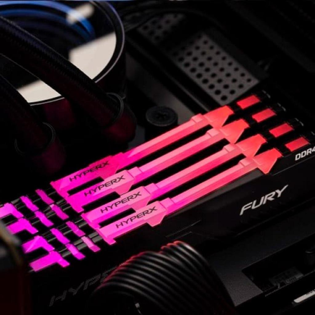 Модуль пам'яті для комп'ютера DDR4 64GB (4x16GB) 3600 MHz HyperX Fury Black Kingston Fury (ex.HyperX) (HX436C18FB4AK4/64) - зображення 4