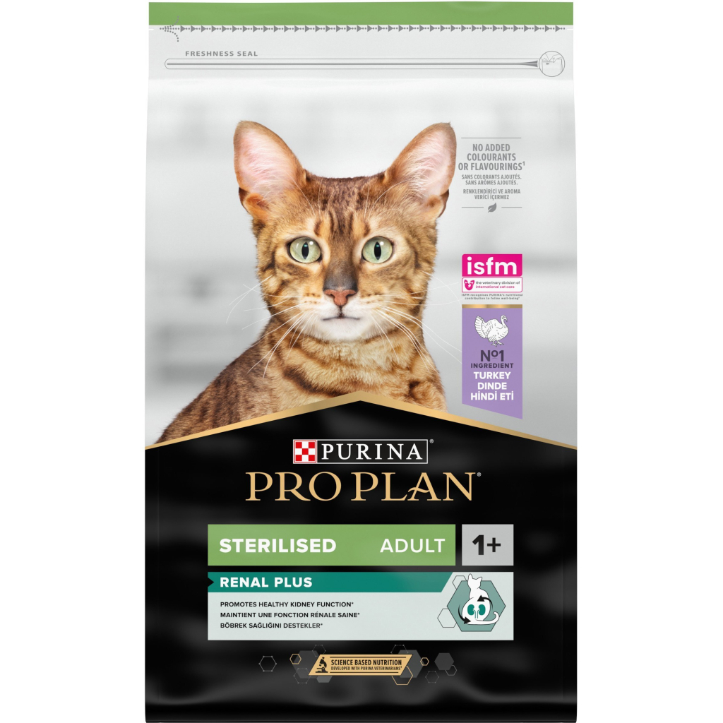 Сухий корм для кішок Purina Pro Plan Sterilised Adult 1+ Renal Plus Для дорослих стерилізованих З індичкою 10 кг (7613033566547) - зображення 2