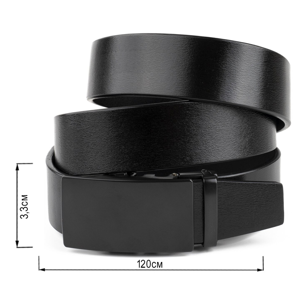 Ремінь Vintage Чоловічий із затемненою пряжкою Чорний (20302) - зображення 3