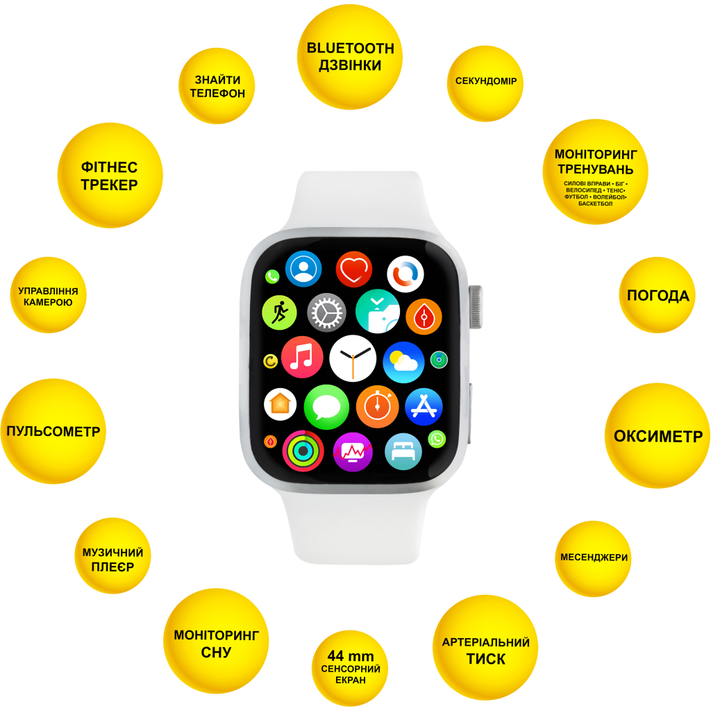 Смарт-годинник AURA X1 Pro 44mm White (SWAX144W) - зображення 4