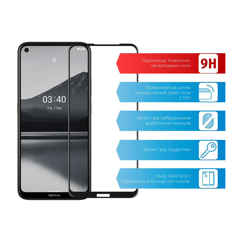 Скло захисне ACCLAB Full Glue Nokia 3.4 (1283126511516) - зображення 2