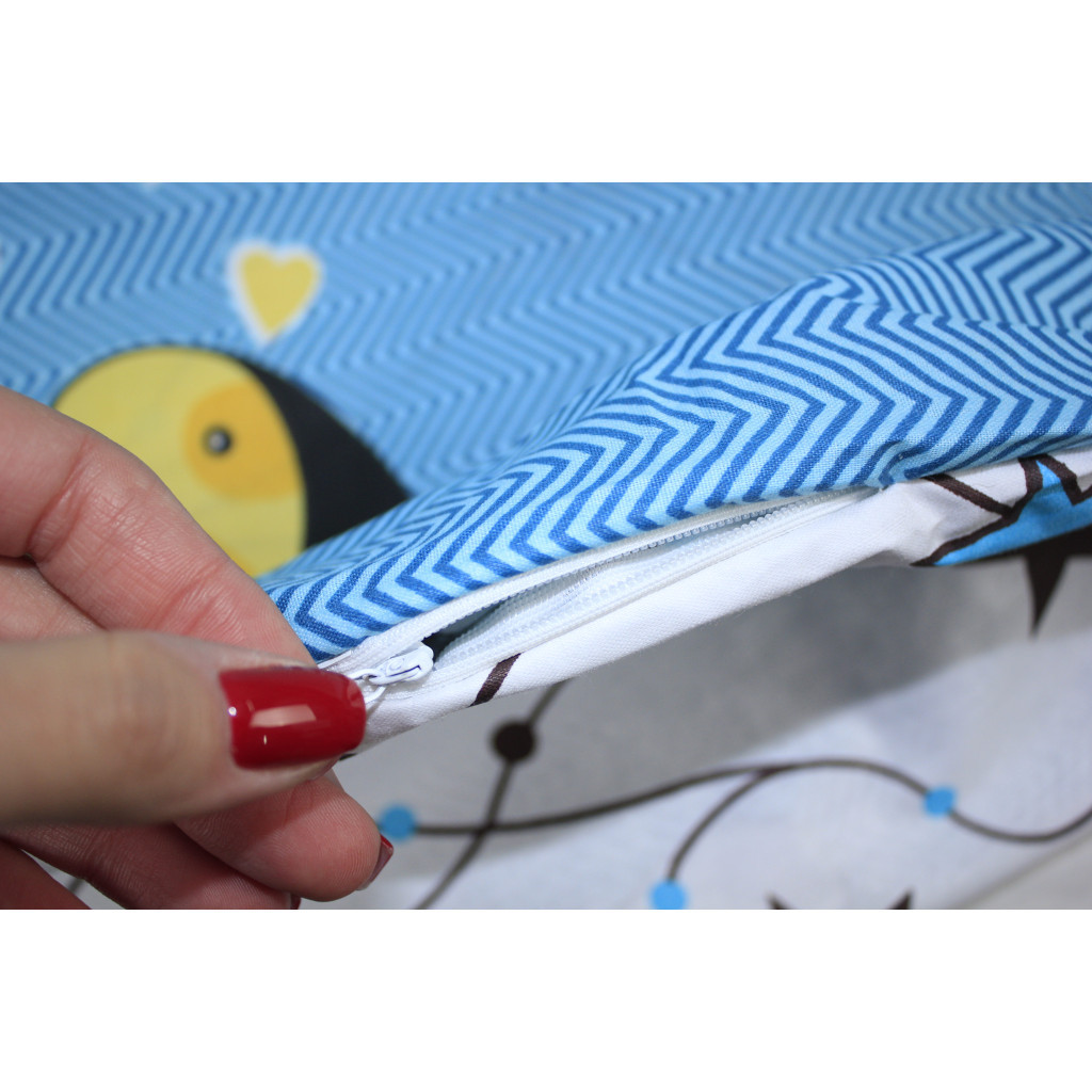 Постільна білизна MirSon Бязь Ranforce Elite 17-0518 Cat-dog blue Односпальна (2200004666204) - зображення 5