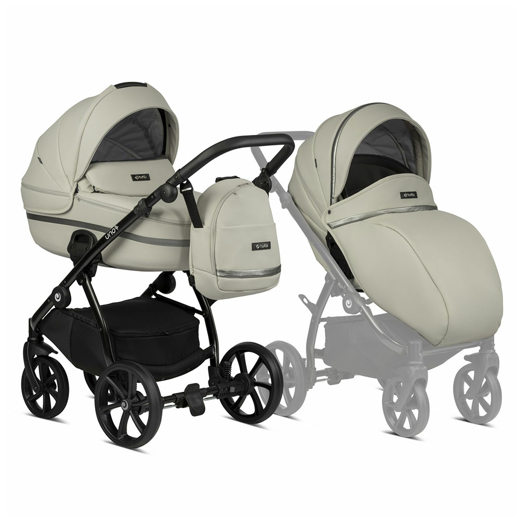 Коляска TUTIS 2 в 1 Uno+ Leather Black Sesam (1072168) - зображення 1