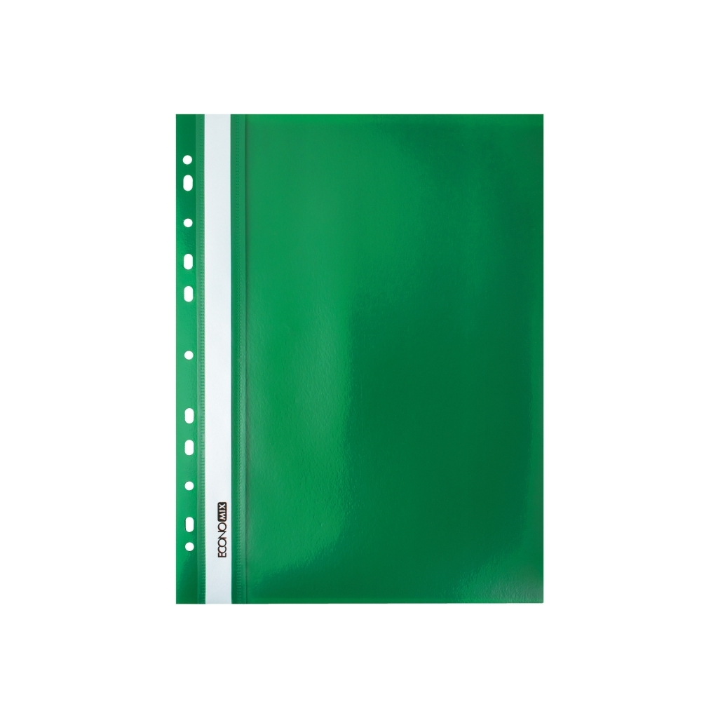 Папка-швидкозшивач Economix А4 з перфорацією, фактура "помаранч", зелена (E31508-04) - зображення 1