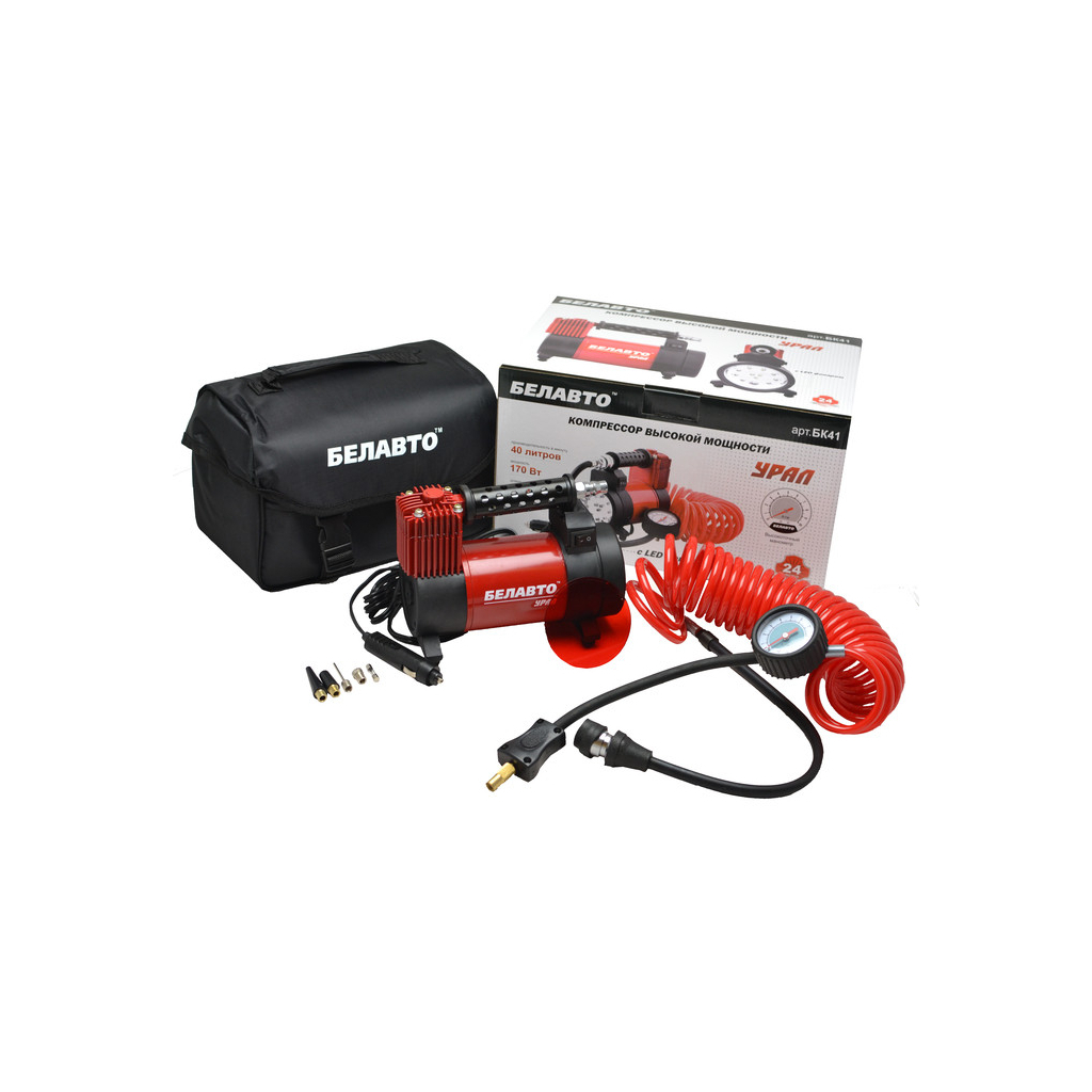 Автомобільний компресор БЕЛАВТО Урал з LED ліхтарем 40л/хв. (БК41) - зображення 1