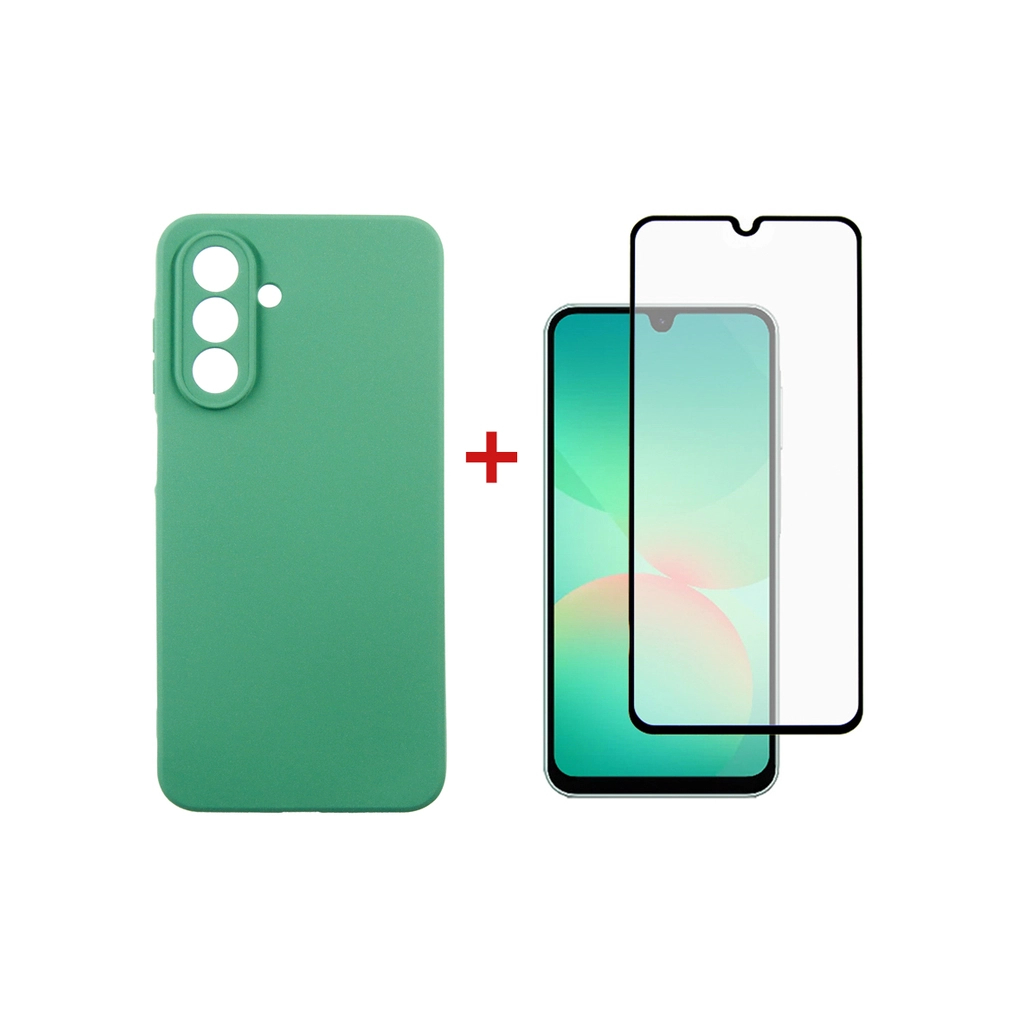 Чохол до мобільного телефона Dengos Kit Samsung Galaxy A26 Soft + glass (Mint) (DG-KM-139) - зображення 1