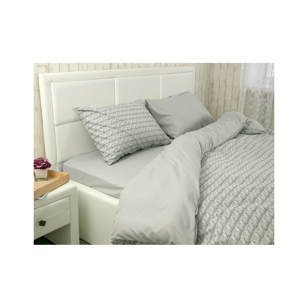 Постільна білизна Руно Grey Braid мікрофайбер двоспальний (Р655.52_Grey Braid) - изображение 2