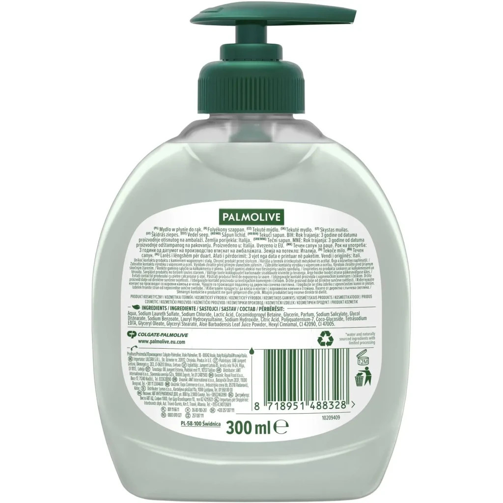 Рідке мило Palmolive Hygiene Plus з екстрактом Алое вера для чутливої шкіри 300 мл (8718951488328) - зображення 2