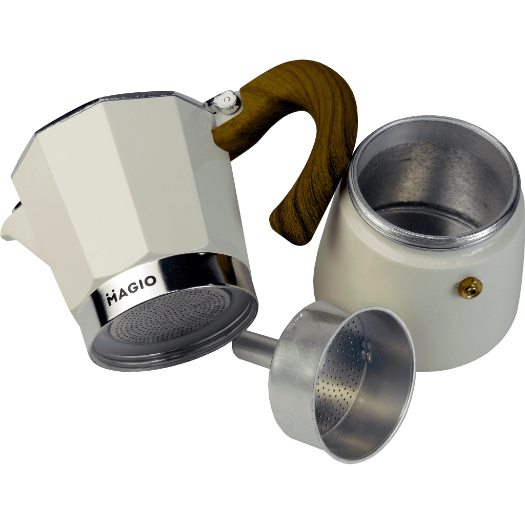 Гейзерна кавоварка Magio Бежева 6 порцій 300 мл (MG-1008) - зображення 3