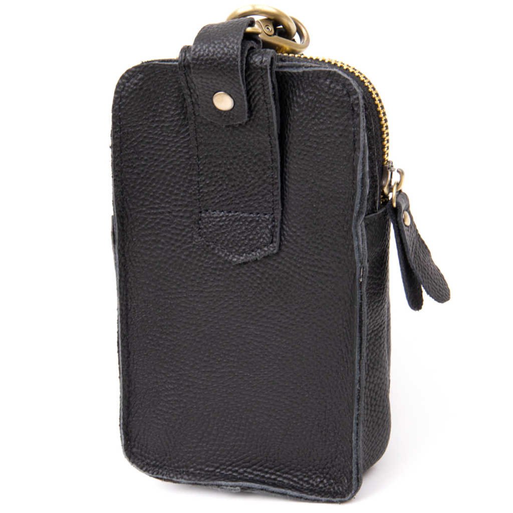 Сумка Vintage Унісекс на пояс на одне відділення Чорна (20418) - зображення 2