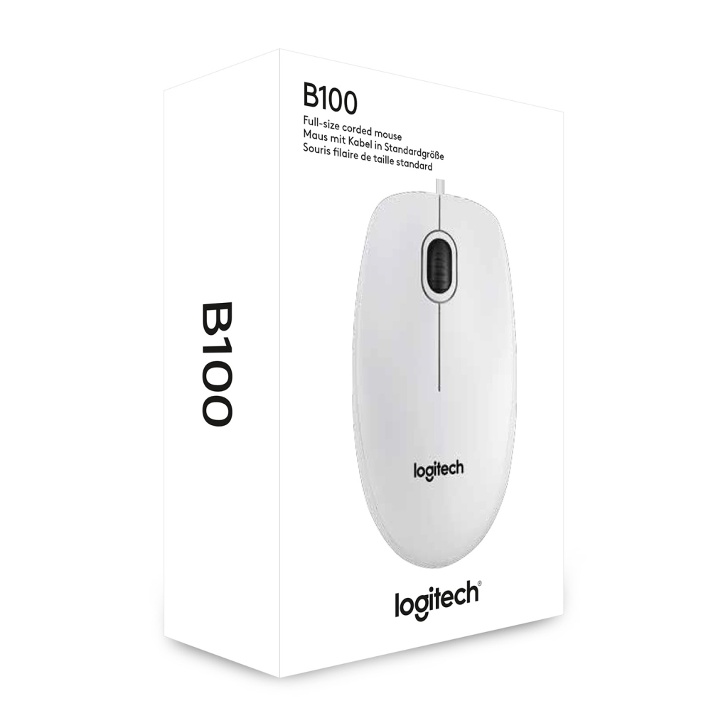 Мишка Logitech B100 White (910-003360) - зображення 3