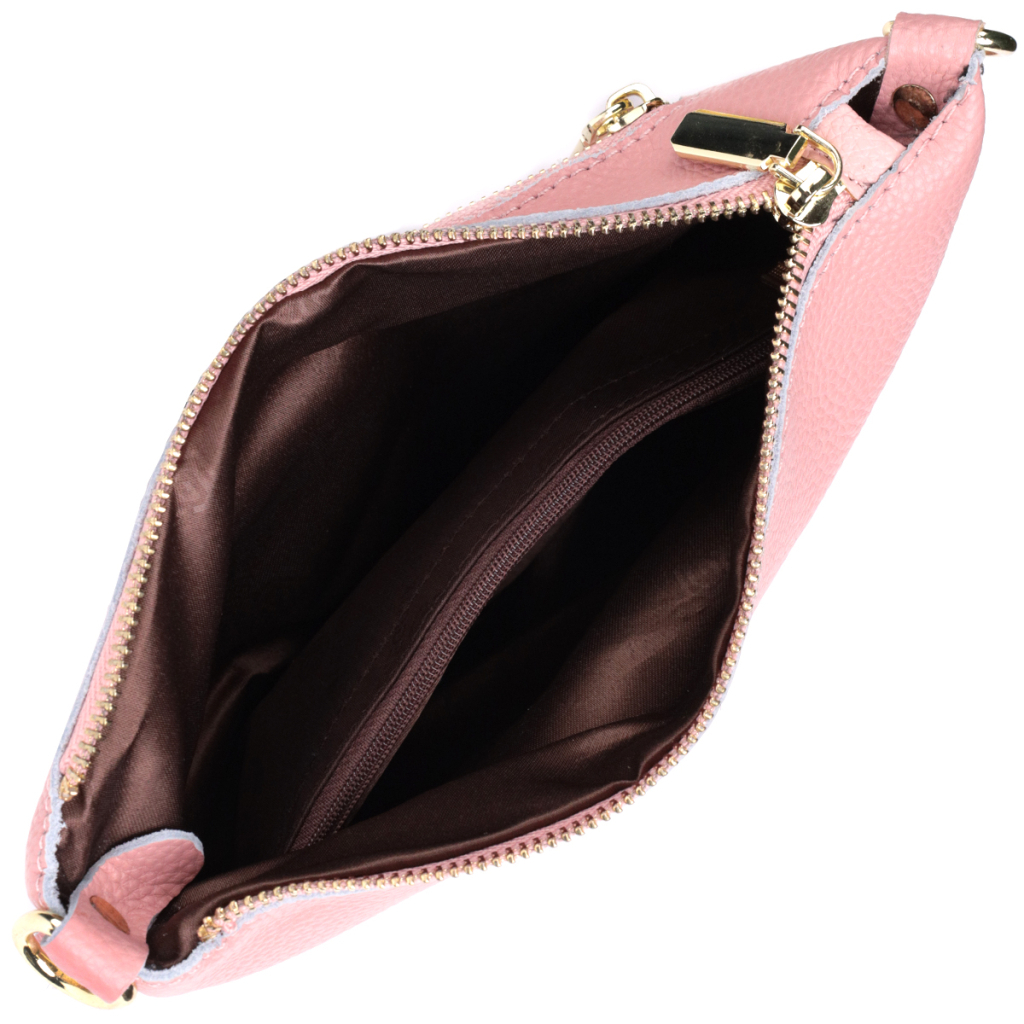 Сумка Vintage Жіноча з двома ременями з натуральної шкіри Рожева (22644) - зображення 8