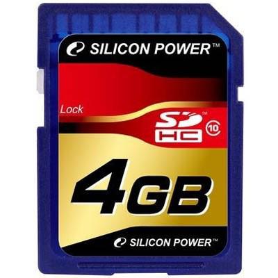 Карта пам'яті Silicon Power 4Gb SDHC class 10 (SP004GBSDH010V10) - зображення 1