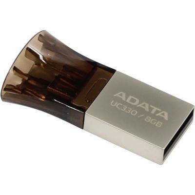USB флеш накопичувач ADATA 8GB UC330 Black USB 2.0 OTG (AUC330-8G-RBK) - зображення 4