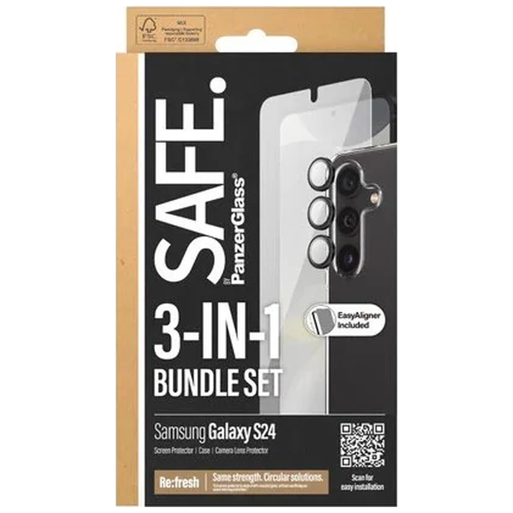 Чохол до мобільного телефона PANZERGLASS 3-in-1 Pack Samsung Galaxy S24 (PG_BSAFE95672) - зображення 4