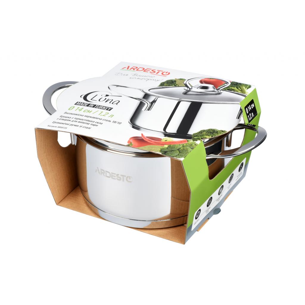Каструля Ardesto Luna з кришкою 1,2 л (AR0612S) - зображення 4