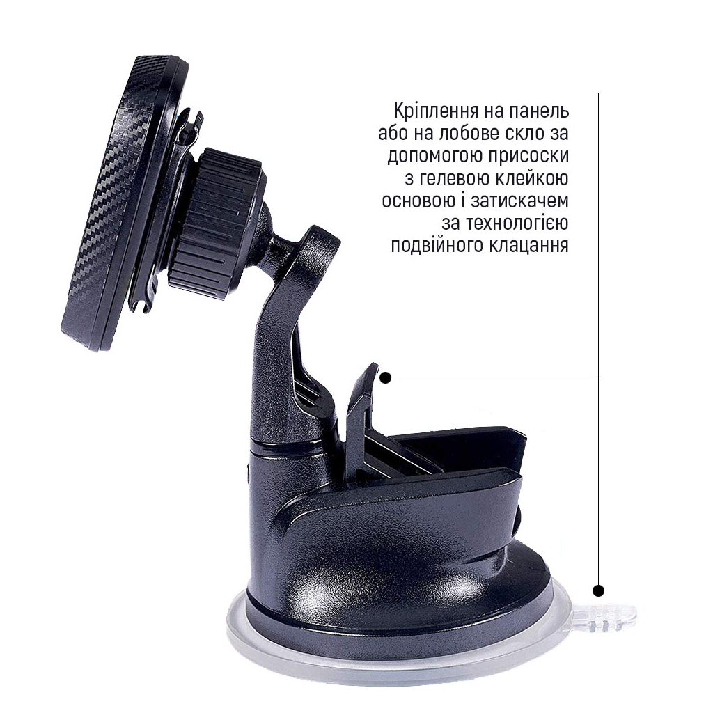Універсальний автотримач ColorWay Dashboard-1 (360 rotation) magnetic Gray (CW-CHM06-GR) - изображение 6