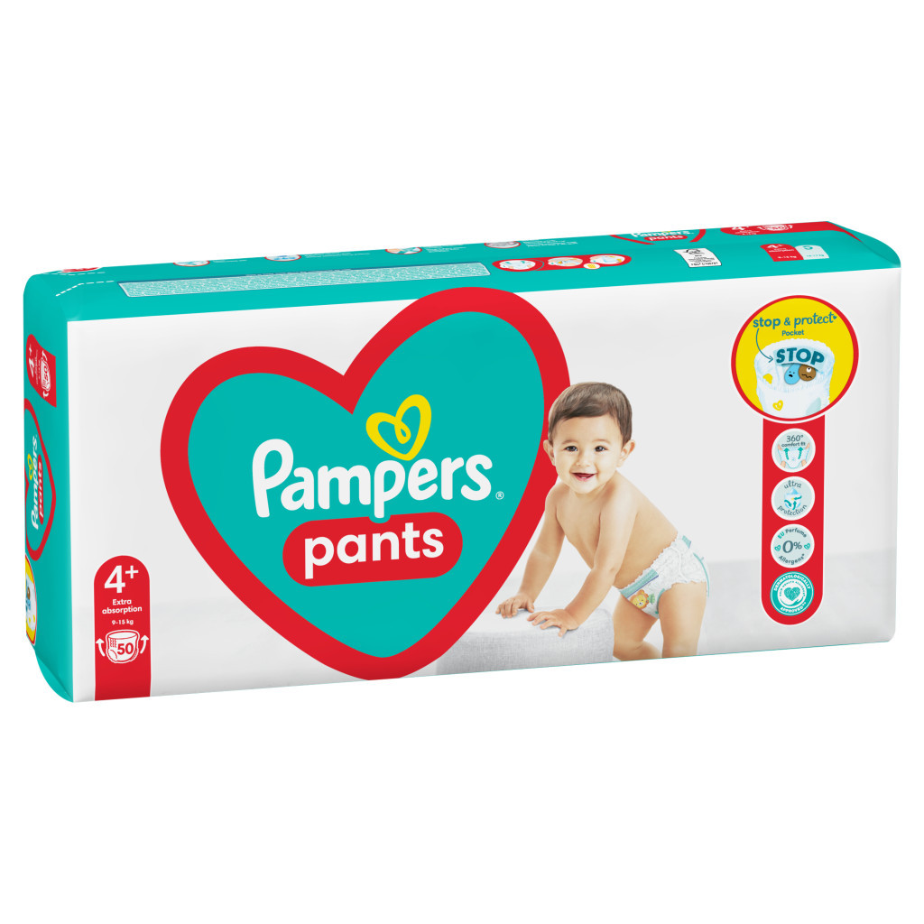 Підгузки Pampers трусики Pants Maxi Plus Розмір 4 (9-15 кг) 50 шт (8006540069295) - зображення 3