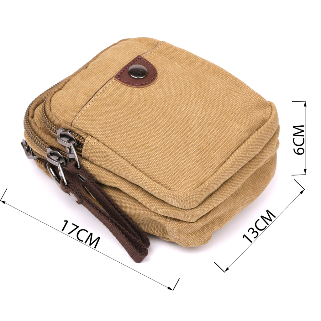 Сумка Vintage Текстильна Хакі (20161) - зображення 4