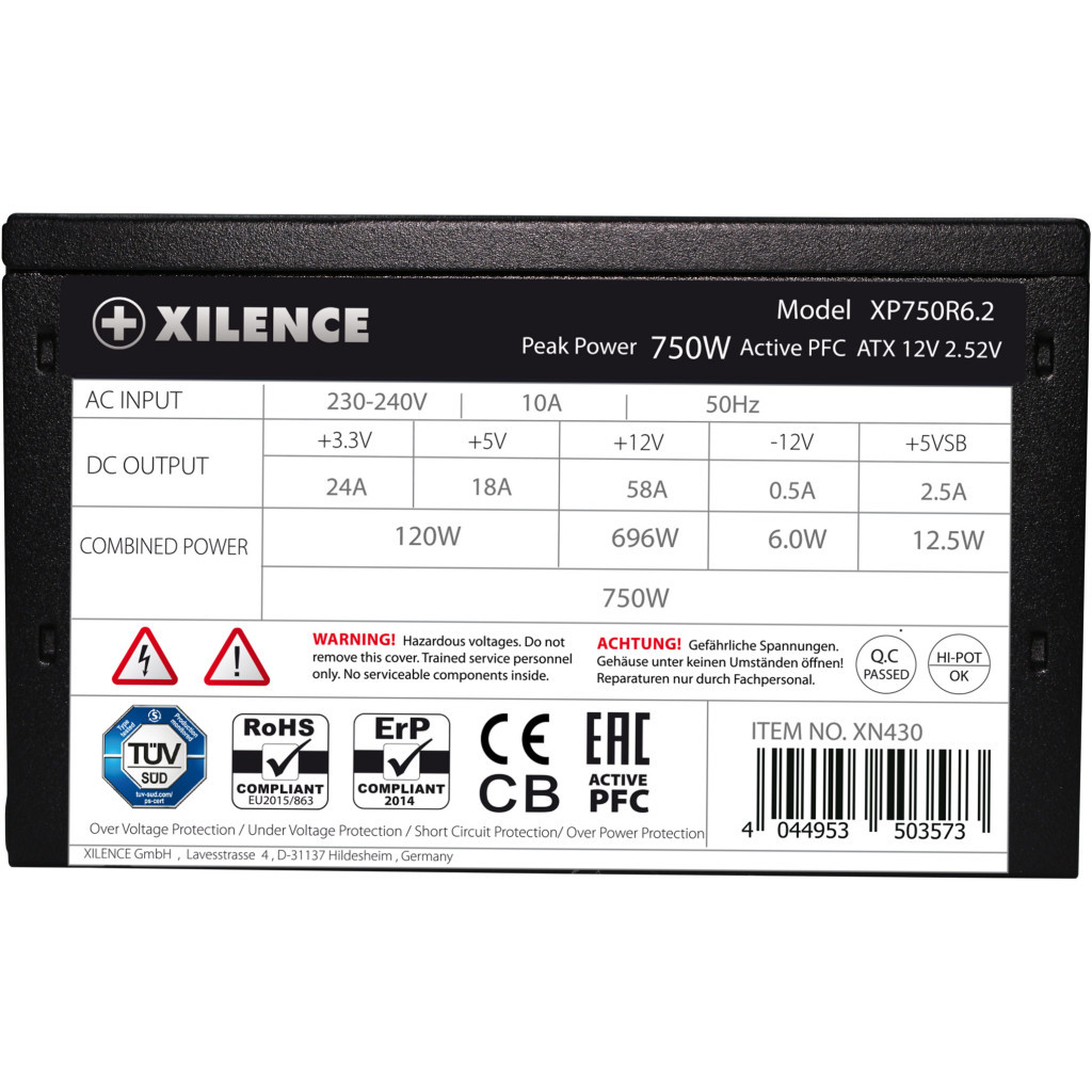 Блок живлення Xilence 750W (XP750R6.2 BULK) - зображення 6