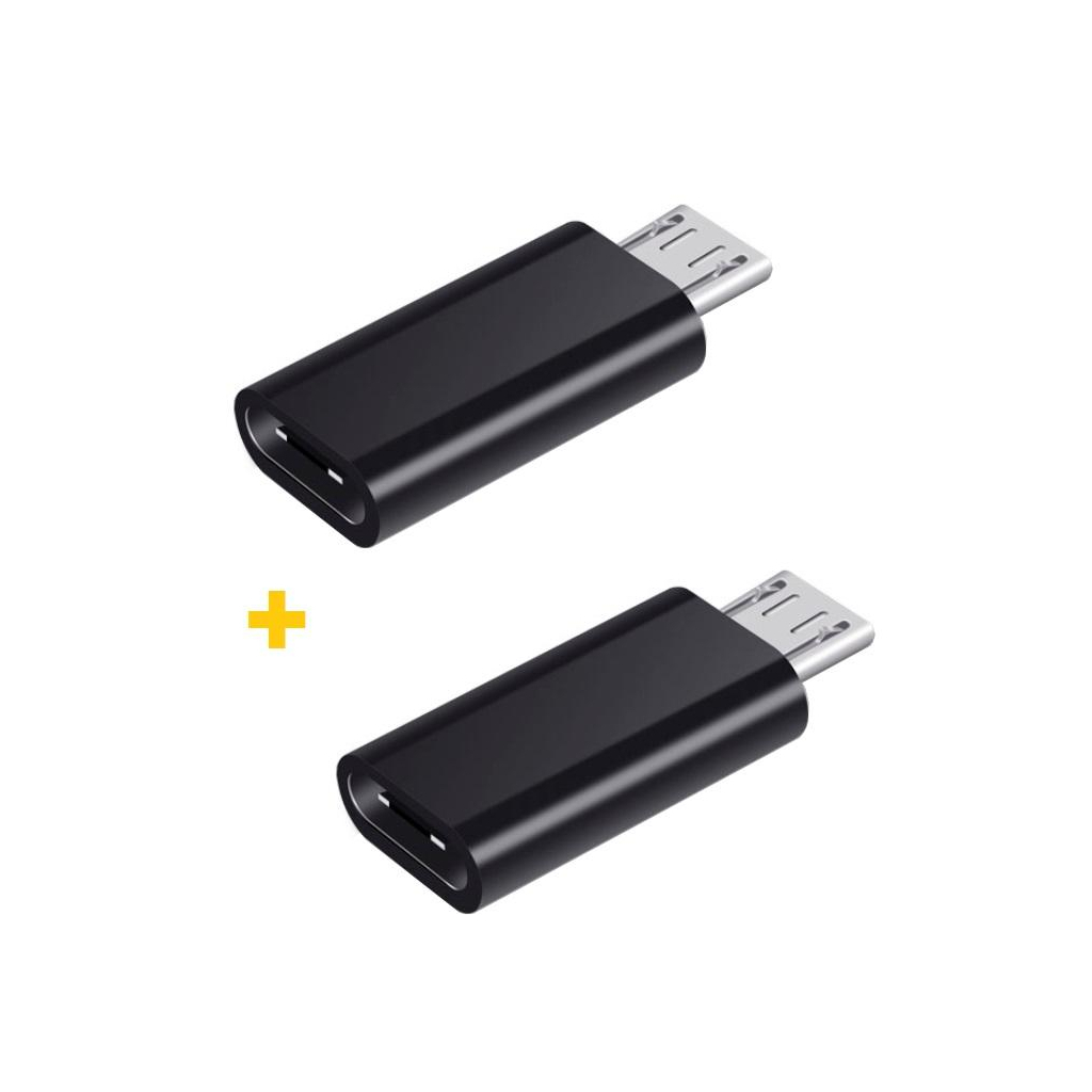 Перехідник USB Type-C to MicroUSB AC-020 2 pcs XoKo (XK-AC020-BK2) - зображення 1