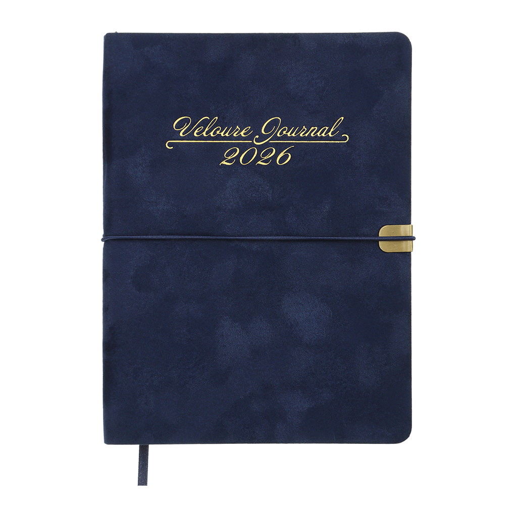 Тижневик Buromax датований 2026 VELOUR, А5 синій (BM.2134-02) - зображення 1