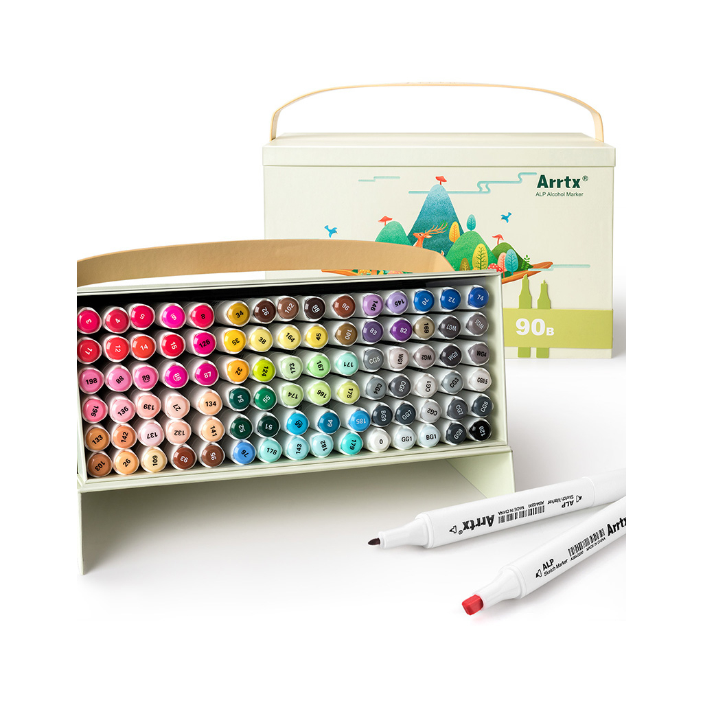 Художній маркер Arrtx Спиртові Alp ASM-0290B 90 кольорів (LC302475) - picture 1
