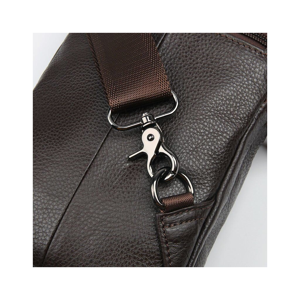 Сумка Vintage Шкіряна через плече Коричнева (14983) - зображення 8