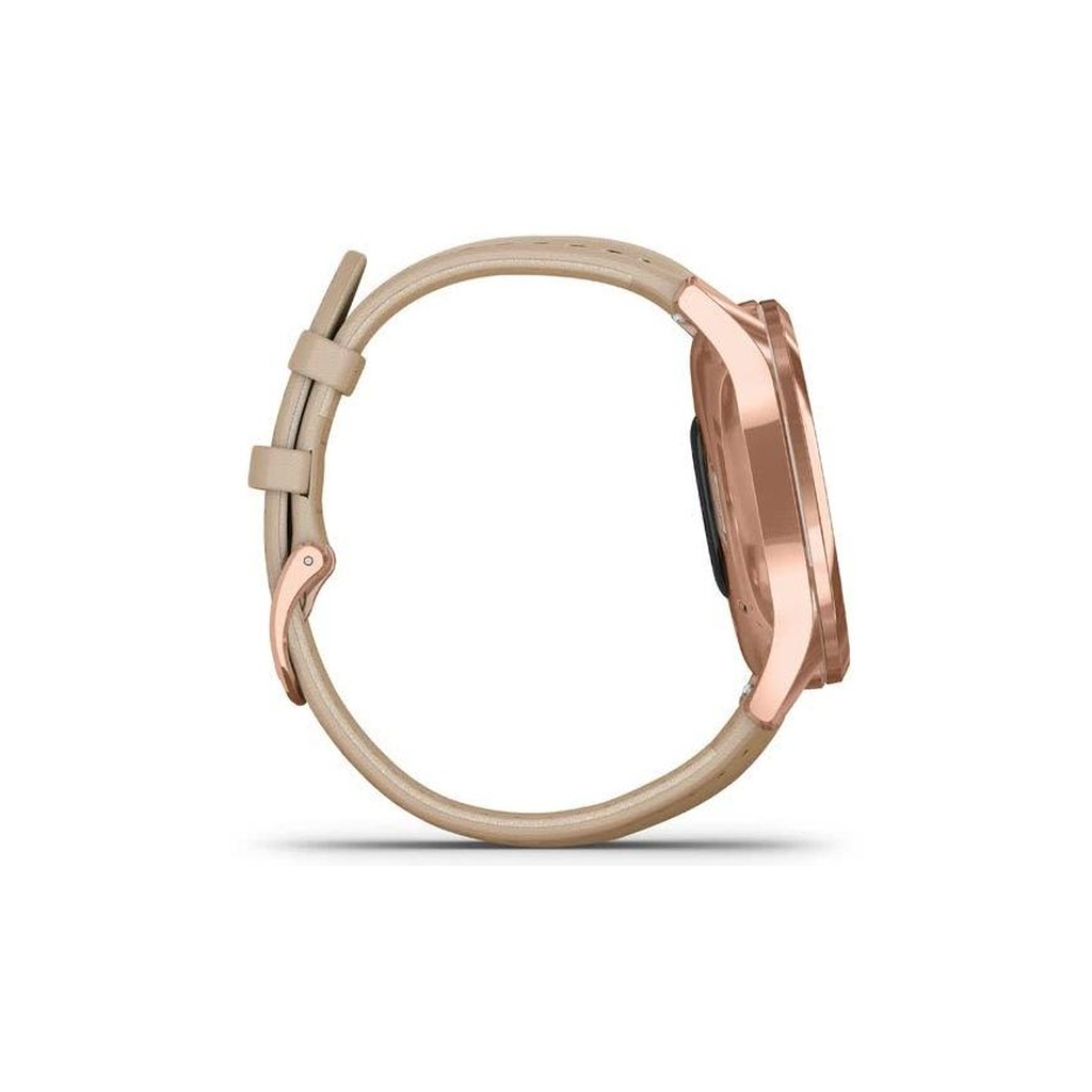 Смарт-годинник Garmin vivomove Luxe, RoseGold, Light Sand, Leather (010-02241-21) - зображення 5