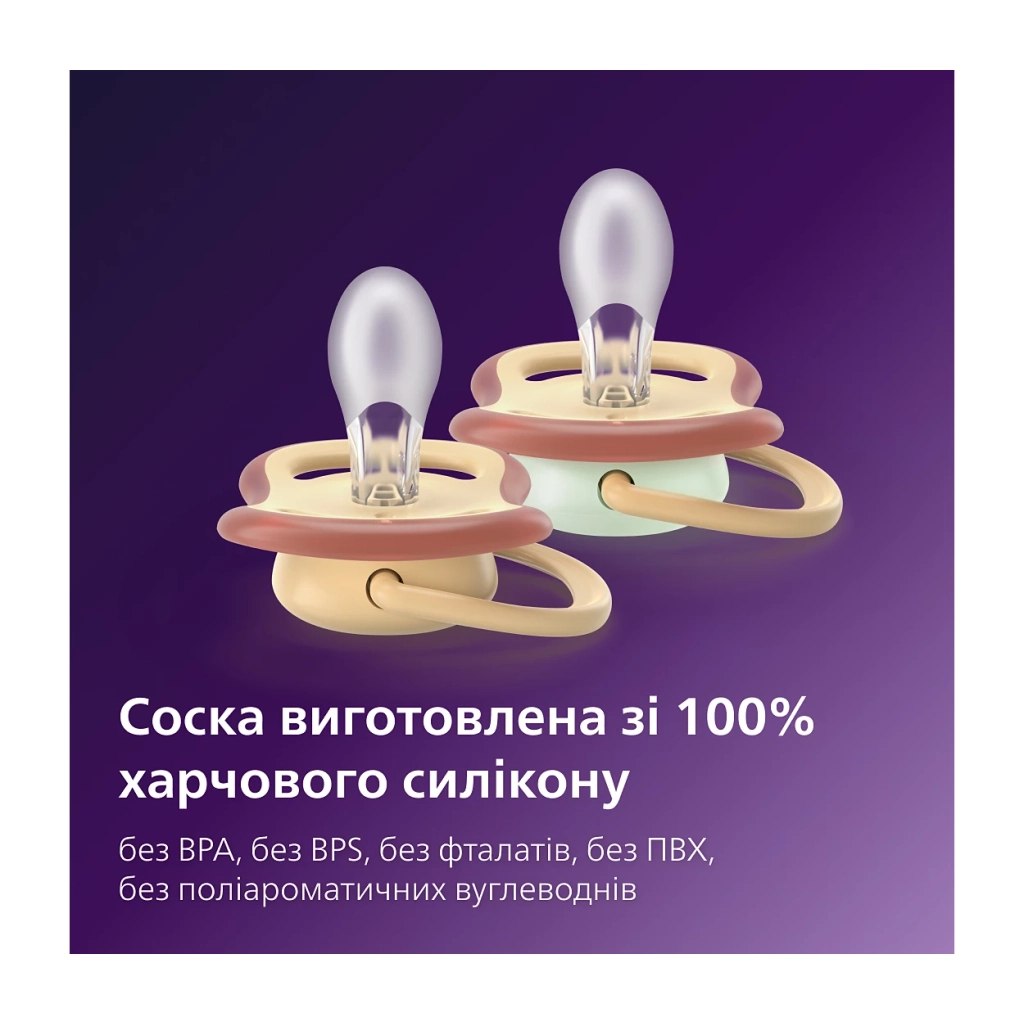 Пустушка Philips AVENT Ultra Air 0-6 місяців 2 шт нейтральна, день/ніч (SCF087/09) - изображение 9