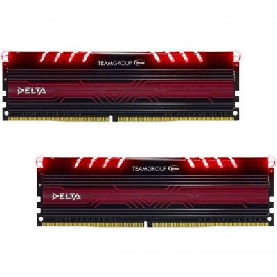 Модуль пам'яті для комп'ютера DDR4 16GB (2x8GB) 3000 MHz Delta Red LED Team (TDTRD416G3000HC16ADC01) - зображення 1