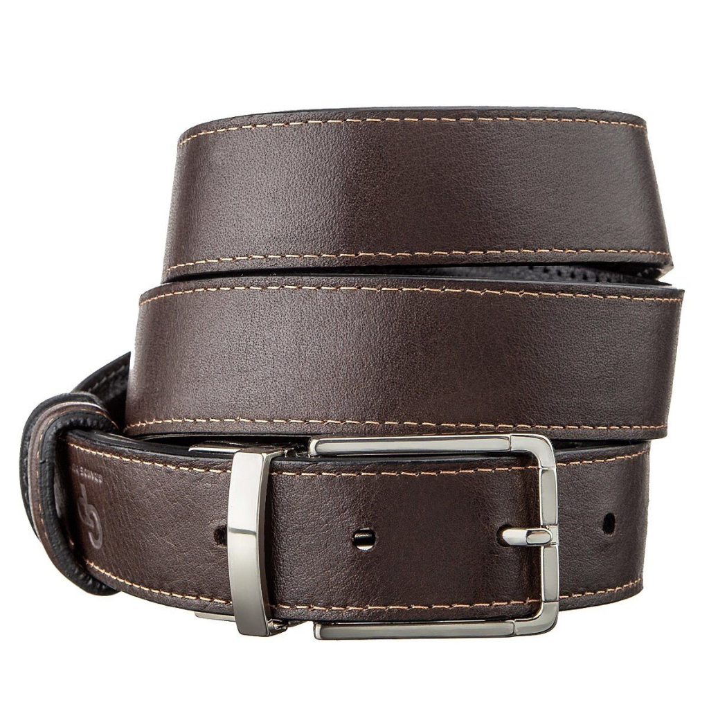 Ремінь Grande Pelle Брючний двосторонній Коричневий та Чорний (11155) - зображення 3