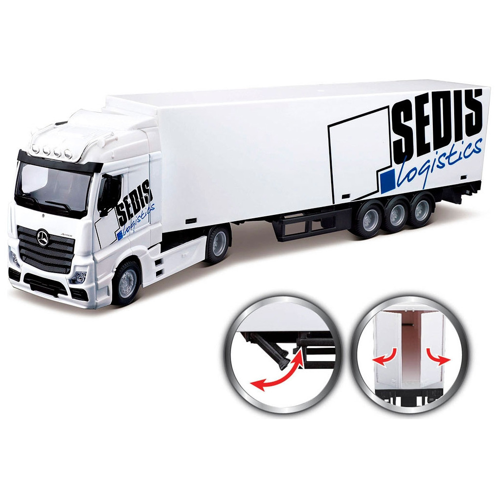 Спецтехніка Bburago Фура Mercedes-Benz Actros з навантажувачем (18-31471) - зображення 2