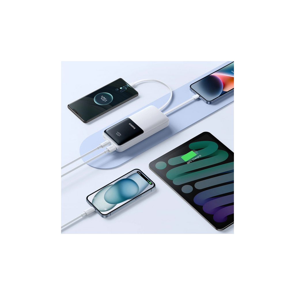 Батарея універсальна Baseus Lipow 20000mAh 22,5W PD, QC/3.0, White (P10079102213-00) - picture 9