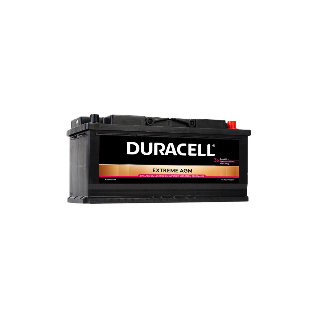 Акумулятор автомобільний Duracell Extreme AGM Start-Stop DE105AGM 105Ah 950A (100AH) - зображення 1