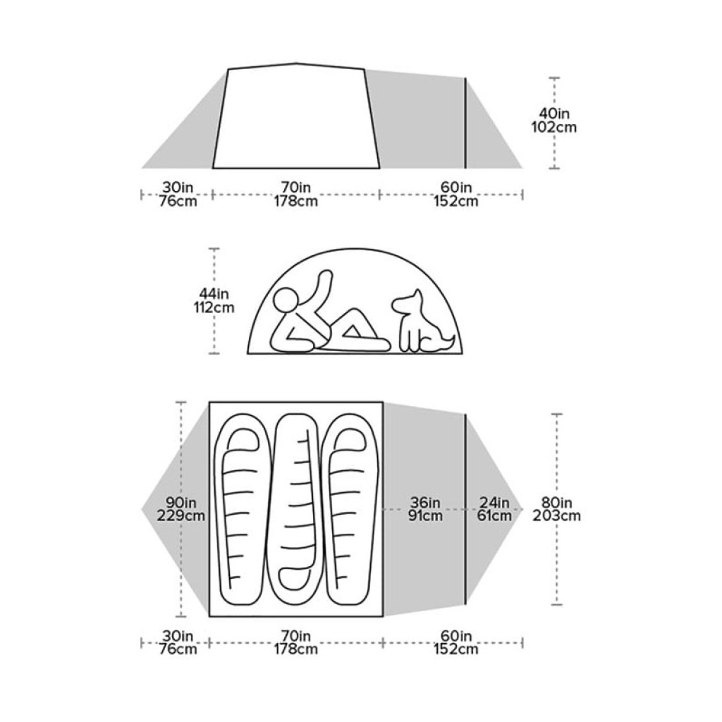 Намет Big Agnes Blacktail 3 Hotel green/gray (021.0161) - зображення 5