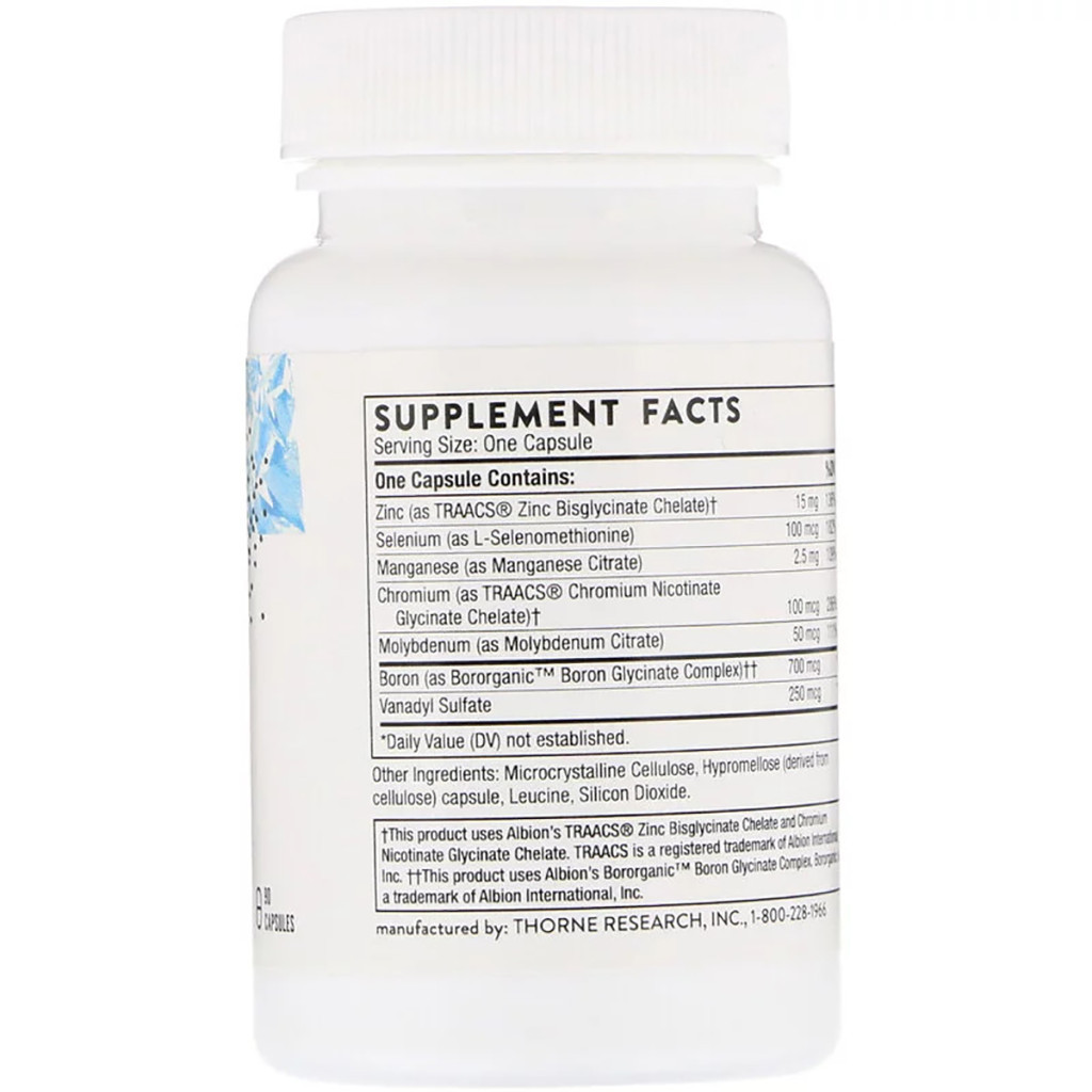 Мінерали Thorne Research Мікроелементи, Trace Minerals, 90 капсул (THR-24203) - зображення 2