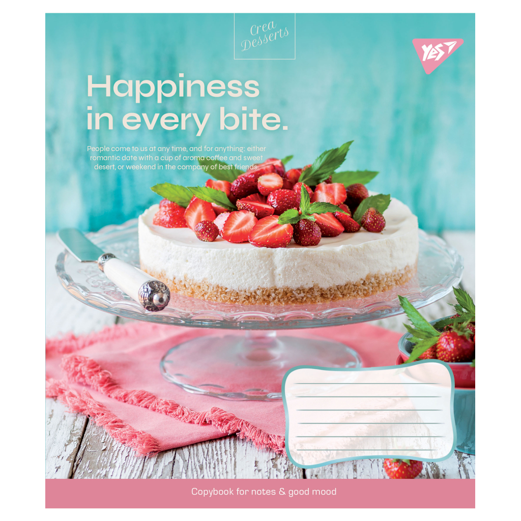 Зошит Yes А5 Desserts 96 аркушів, лінія (766506) - зображення 5