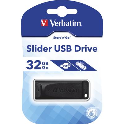 USB флеш накопичувач Verbatim 32GB Slider Black USB 2.0 (98697) - зображення 5