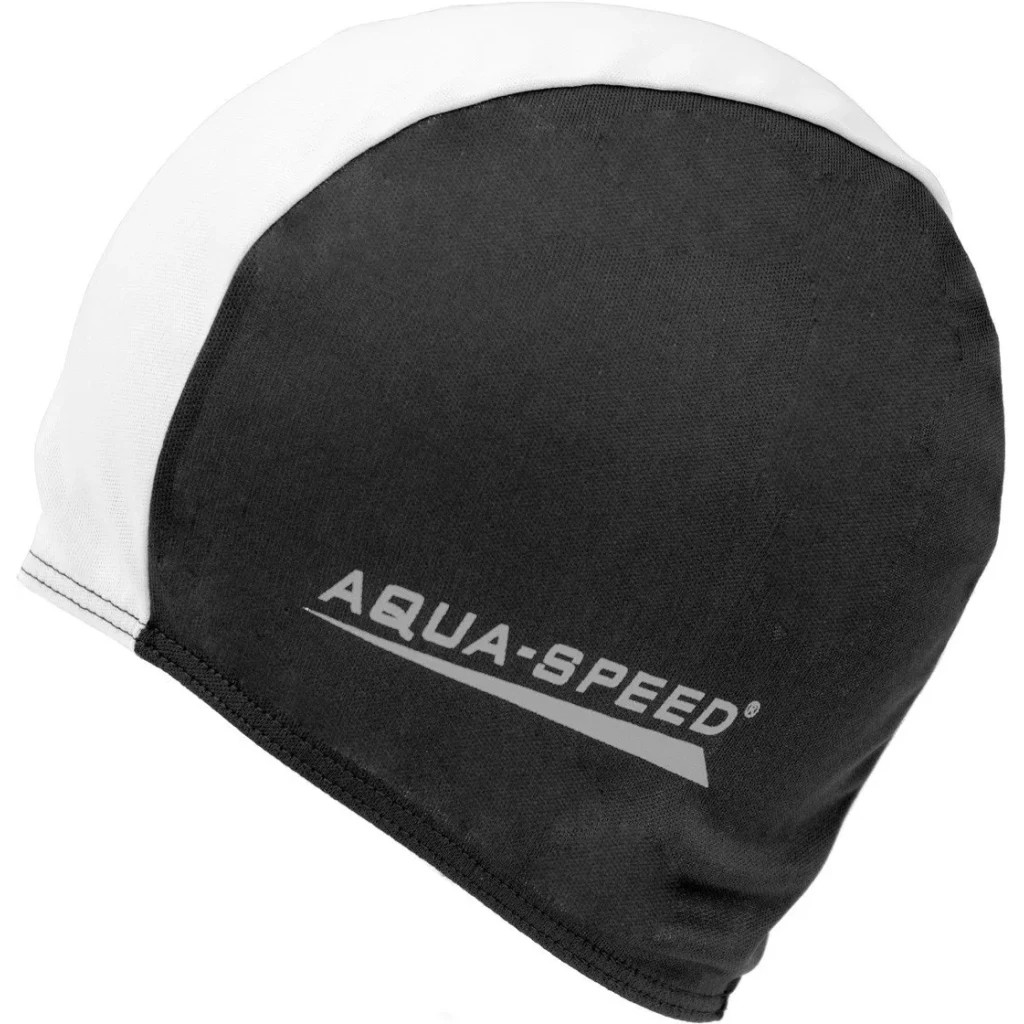 Шапка для плавання Aqua Speed Polyester Cap 091-57 5765 чорний, білий Уні OSFM (5908217657657) - зображення 1