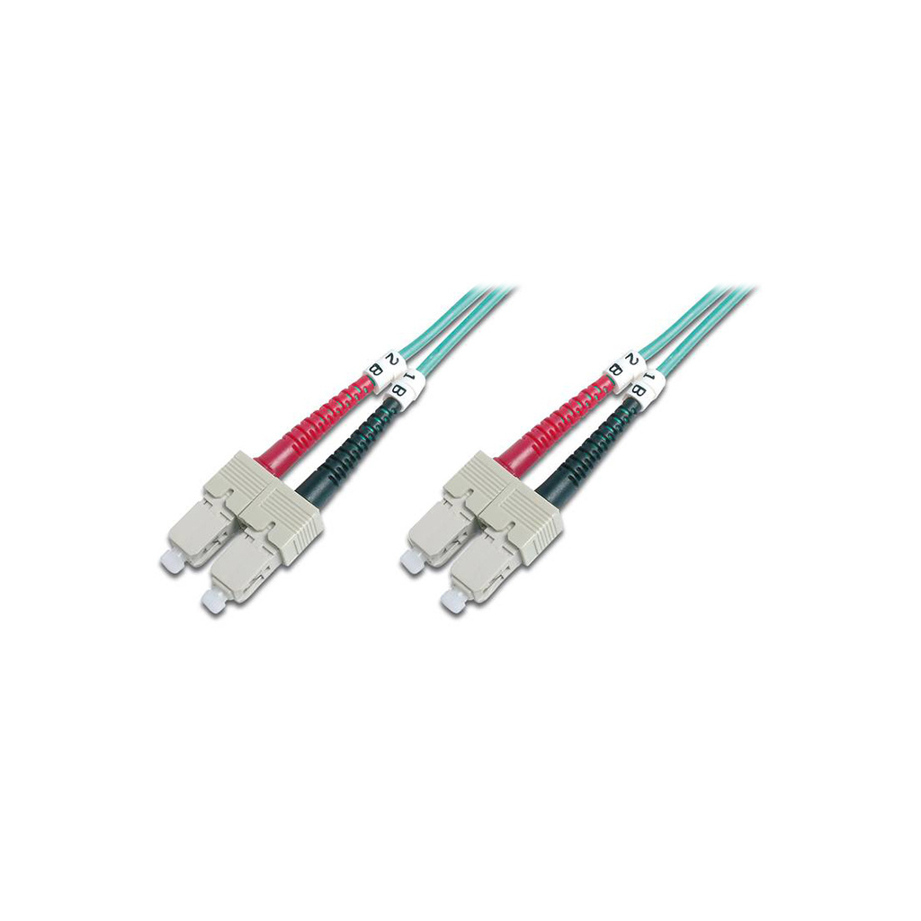 Оптичний патчкорд Digitus SC/UPC-SC/UPC, 50/125, MM, OM3, duplex, 2м (DK-2522-02/3) - изображение 1