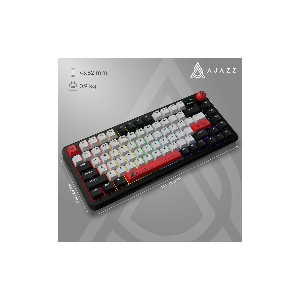 Клавіатура Ajazz AK820 MAX Avocado Switch Black RGB USB/Wireless/Bluetooth UA Black (AK820MAX-AS-BG) - зображення 12