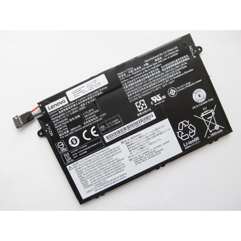 Акумулятор до ноутбука Lenovo ThinkPad E580 01AV445, 4120mAh (45Wh), 3cell, 11.1V, Li-ion (A47415) - зображення 2