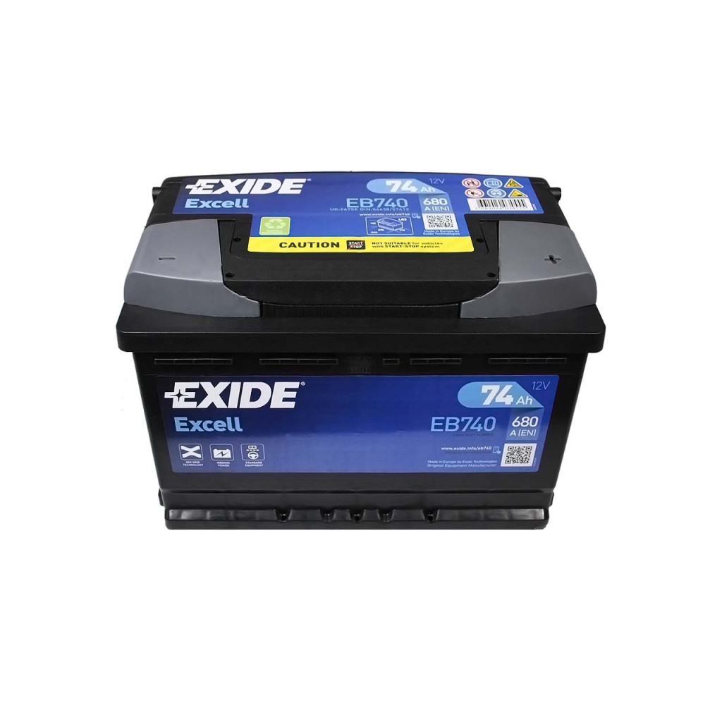 Акумулятор автомобільний EXIDE EXCELL 74A (EB740) - зображення 2