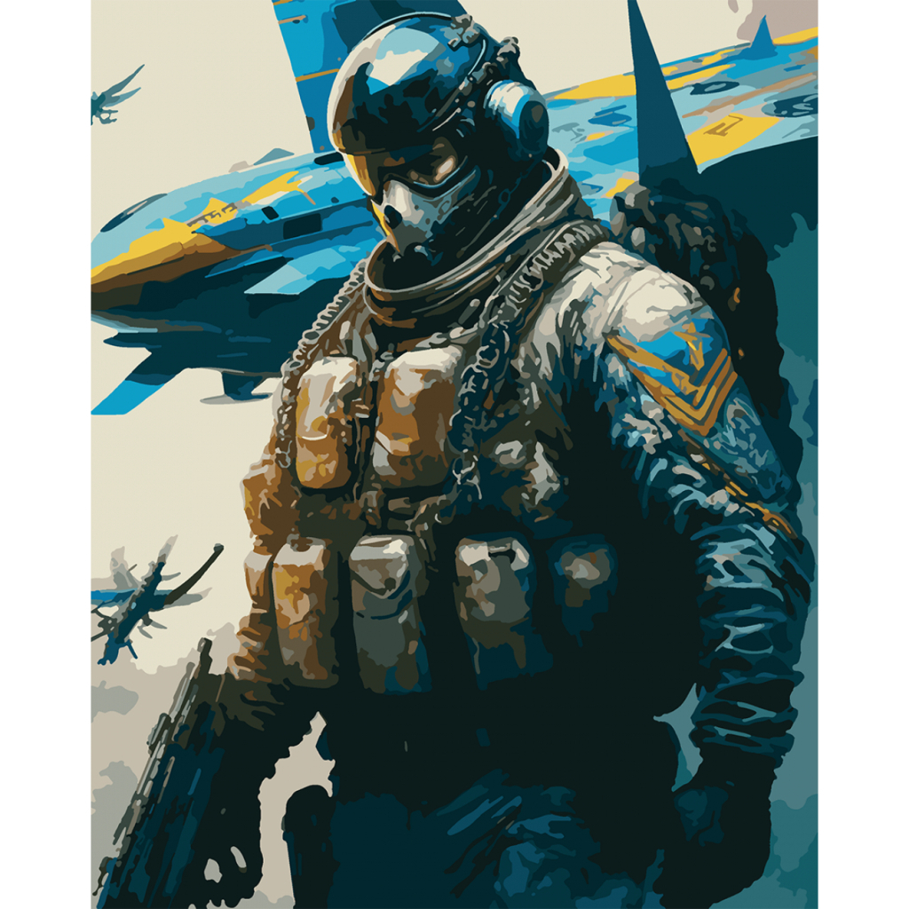 Картина по номерам Santi Захисник України 40*50 см ©zubenko_ai_art (954457) - зображення 1